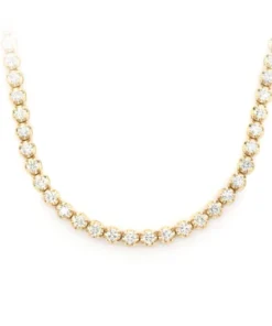 Crown Set diamond necklace 14k