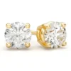 Mosaic Stud Diamond Earrings 14k