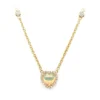 opal and diamond heart pendant 14k