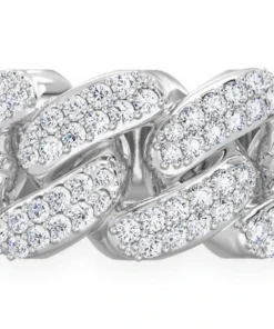 Cuban Diamond Ring 14k Solid Gold