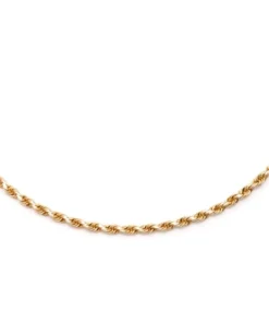 1.5MM Rope 14k Solid Gold Chain