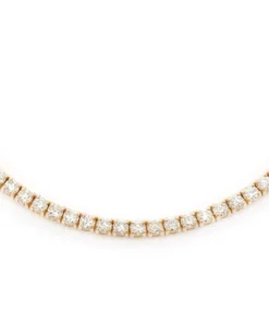 prong set diamond tennis necklace 14k