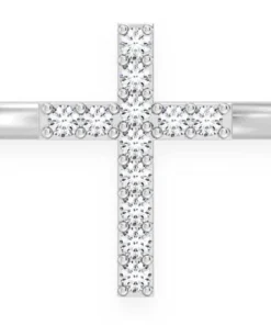 Cross Diamond Ring 14k Solid Gold